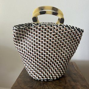 Loeffler Randall Agnes Woven Leather Fan Tote
